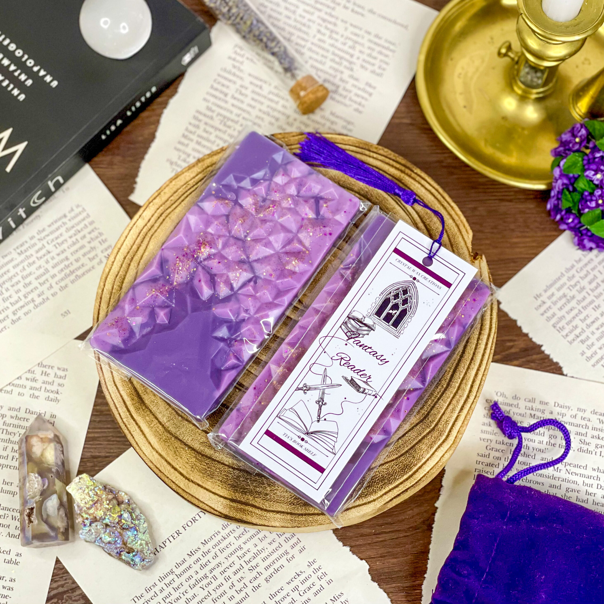 Fantasy Reader Soy Wax Melt Geode Bars