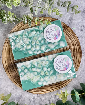 Snowberry & Mistletoe Soy Wax Melt Geode Bars