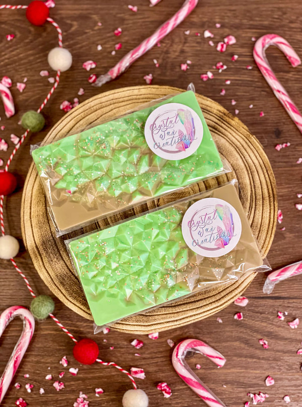 Candy Cane Cocoa Soy Wax Melt Geode Bars